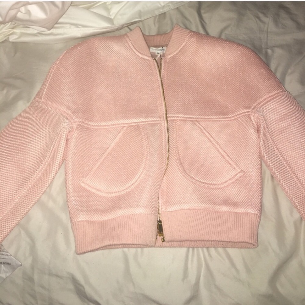 Baby pink crop jacket